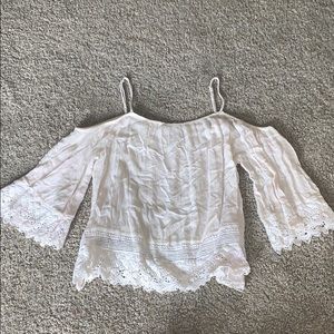White off shoulder top